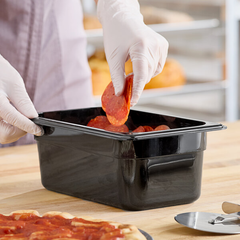 CAMBRO-KHAY NHỰA MÀU ĐEN 26.5X16.2XH10CM, 2.5L (PP FOOD PAN GN1/4)