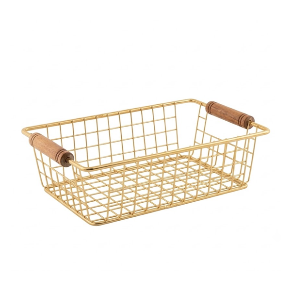 ATHENA-RỔ INOX 300X200XH90MM (FOOD BASKET, PVD GOLD)