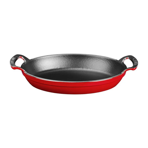 LAVA-CHẢO GANG 27X20CM MÀU ĐỎ (OVAL DISH)_P051268