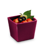 CHÉN 60 X 60 X 60(H)MM (KUBA SQUARE BOWL, EGG PLANT)_P042752