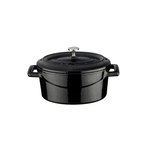 LAVA-NỒI GANG 0.76L, 14CM, MÀU ĐEN (TRENDY ROUND CASSEROLE)_P011860