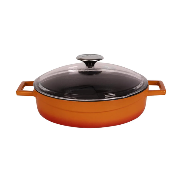 LAVA-NỒI GANG D24XH6CM MÀU CAM (CASSEROLE W/LID)_P049755