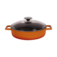 LAVA-NỒI GANG D24XH6CM MÀU CAM (CASSEROLE W/LID)_P049755