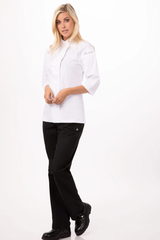 ÁO BẾP L (VERONA V-SERIES CHEF COAT (WOMEN'S), WHITE)