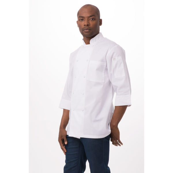 ÁO BẾP M (CHEF COAT 3/4 SLEEVE BASIC, WHITE)