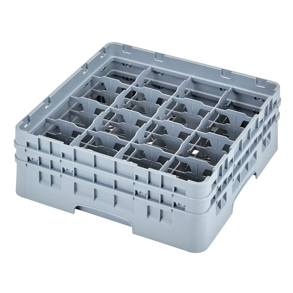 CAMBRO-KHAY NHỰA MÀU XÁM 50X50X18.4CM (CAMRACK 16 CUP, SOFT GREY)_P010938