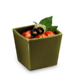 ATHENA-CHÉN SỨ MÀU XANH LÁ 60X60X60(H)MM (KUBA SQUARE BOWL, OLIVE)_P042753