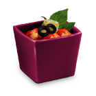 ATHENA-HŨ SỨ MÀU TÍM 60X60XH52MM (KUBA SQUARE BOWL)_P010599