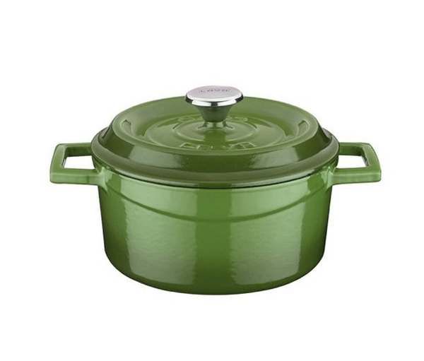 LAVA-NỒI GANG 0.76L, 14CM, MÀU XANH LÁ (TRENDY ROUND CASSEROLE)_P011861
