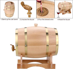 QUANTUM PRO-THÙNG GỖ 2.5L (BEER BARREL DISPENSER)