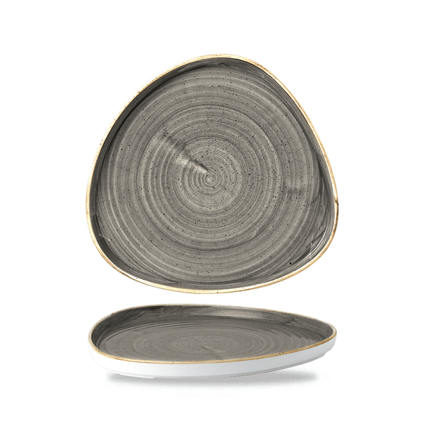 CHURCHILL -ĐĨA GỐM 26CM (STONECAST GREY TRIANGLE WALLED CHEFS' PLATE)
