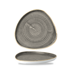 CHURCHILL -ĐĨA GỐM 26CM (STONECAST GREY TRIANGLE WALLED CHEFS' PLATE)
