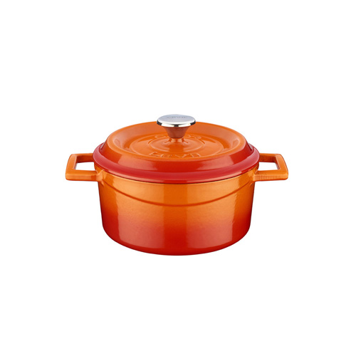 LAVA-NỒI GANG 0.76L, 14CM, MÀU CAM (TRENDY ROUND CASSEROLE)_P011862