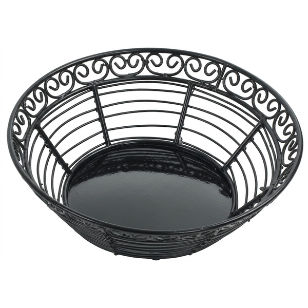 RỔ 25.2X7.6CM (ROUND BASKET, BLACK)