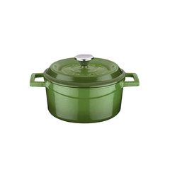LAVA-NỒI GANG MÀU XANH LÁ 16CM 1.33L (TRENDY ROUND CASSEROLE)