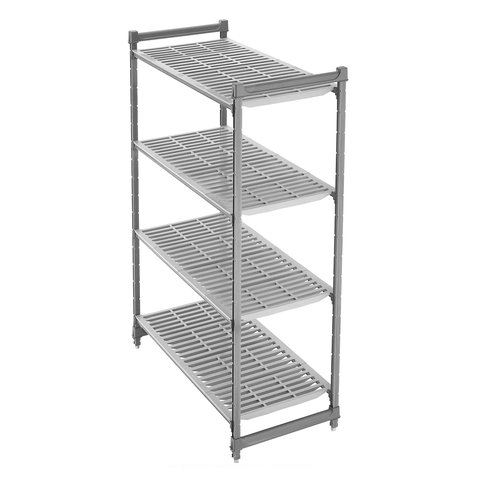 CAMBRO-KỆ NHỰA 4 TẦNG D460XL1220XH1630MM (STARTER 4-SHELF VENTED UNITS, BRUSHED GRAPHITE)