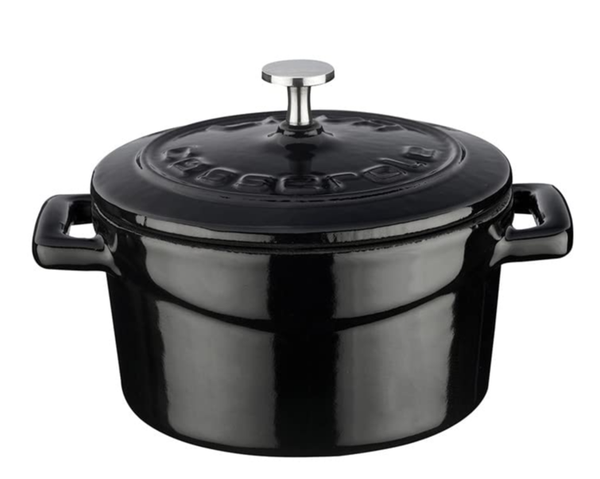 LAVA-NỒI GANG CHÍNH HÃNG 0.35L, 10CM, MÀU ĐEN (FOLK MINI CASSEROLE)
