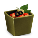 ATHENA-HŨ SỨ 60X60XH52MM (KUBA SQUARE BOWL, OLIVE)_P010600