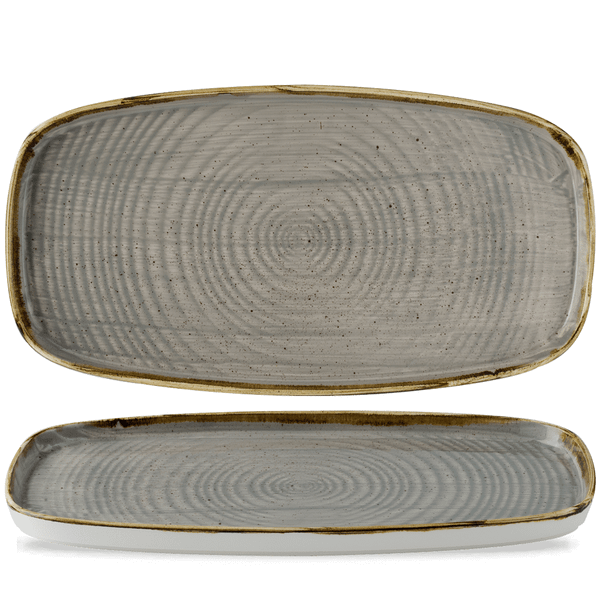 CHURCHILL-ĐĨA GỐM 35X18.5CM (STONECAST GREY CHEFS' WALLED OBLONG PLATE)