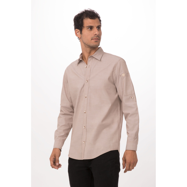 ÁO BẾP M (CHAMBRAY SHIRT, ECRU)