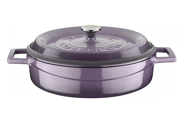 LAVA-NỒI GANG MÀU TÍM 24CM 2.47L (PREMIUM MULTI PURPOSE CASSEROLE, MAJOLICA AUBERGINE)