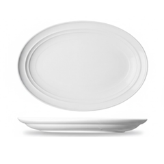 ĐĨA 41CM (AURA OVAL PLATE PLATINUM LINING 2MM ON THE EMBOSS OF THE RIM)_P053329