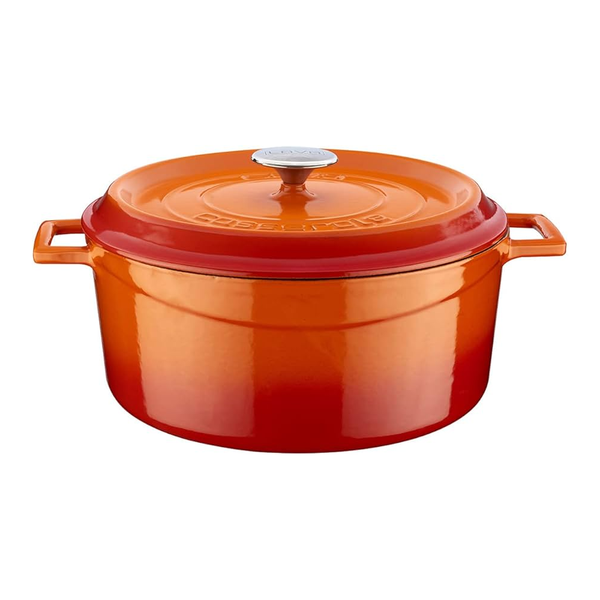 LAVA-NỒI GANG MÀU CAM 28CM 6.71L (TRENDY ROUND CASSEROLE)