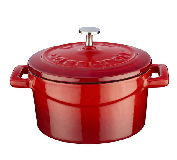 LAVA-NỒI GANG CHÍNH HÃNG 0.35L, 10CM, MÀU ĐỎ (FOLK MINI CASSEROLE)