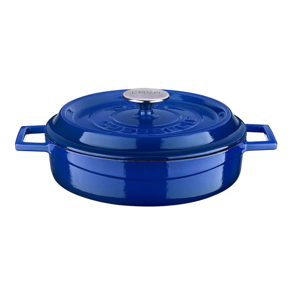 LAVA-NỒI GANG MÀU XANH DƯƠNG 24CM 2.47L (ROUND CASSEROLE)