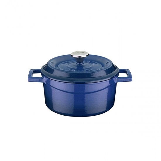 LAVA-NỒI GANG MÀU XANH DƯƠNG 16CM 1.33L (TRENDY ROUND CASSEROLE)