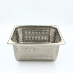 QUANTUM PRO-KHAY INOX CÓ LỖ 325X265X150MM (GN CONTAINER 1/2 150MM SS PERFO)