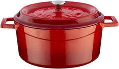 LAVA-NỒI GANG MÀU ĐỎ 20CM 2.82L (TRENDY ROUND CASSEROLE)