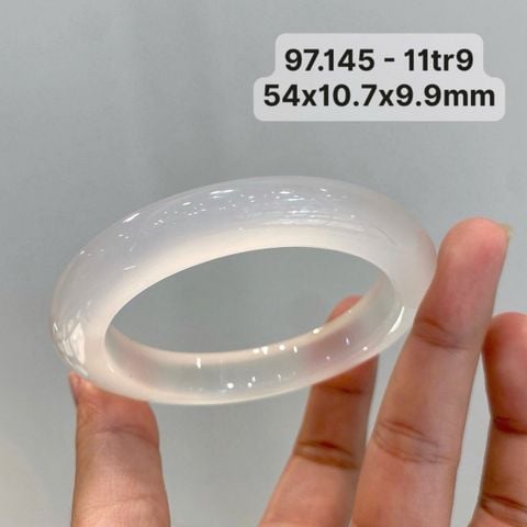 Vòng Hẹ Ngọc Tuỷ Chalcedony Bạch Nguyệt Quang ~54mm 97.145