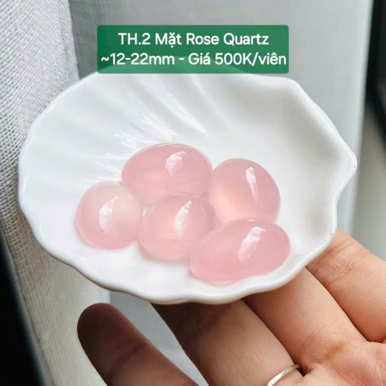 Mặt Rose Quartz  ~12-22mm TH2