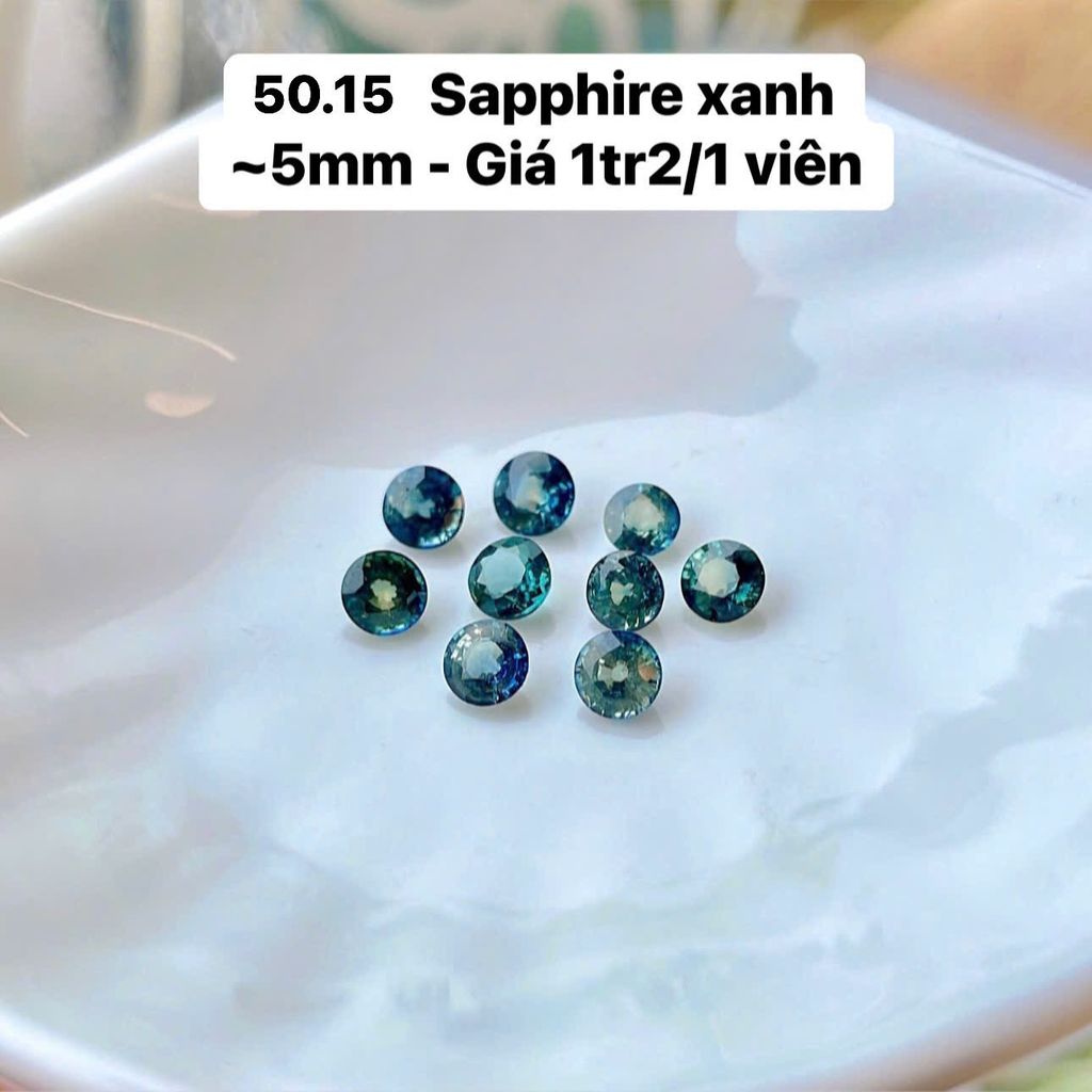 Viên Sapphire xanh ~5mm 50.15