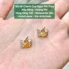 Charm Cua Ngọc Phỉ Thúy  Nếp Băng - Hoàng Phỉ  Vàng Vàng 14K - Moissanite tấm  ~4,6x5,4mm 126.58