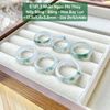 Nhẫn Ngọc Phỉ Thuý Nếp Băng - Băng - Hoa Bay Lục ~17.3x5.6x3.8mm - 5.121.3