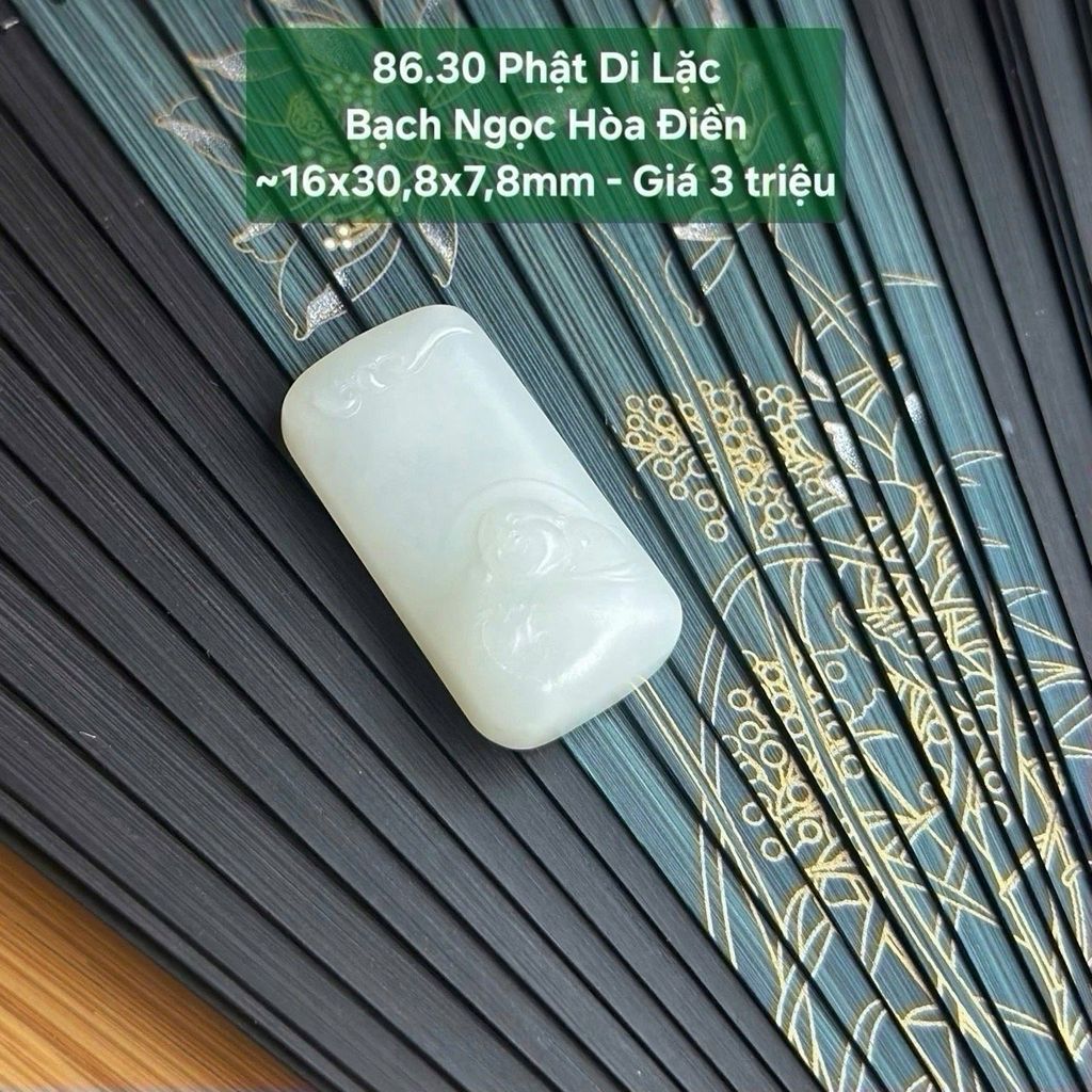 Phật Di Lặc Bạch Ngọc Hòa Điền  ~16x30,8x7,8mm 86.30