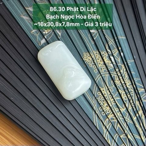 Phật Di Lặc Bạch Ngọc Hòa Điền  ~16x30,8x7,8mm 86.30