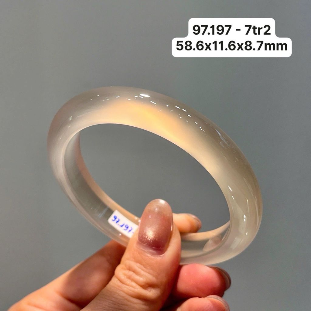 Vòng Hẹ  Ngọc Tuỷ Chalcedony Bạch Nguyệt Quang 97.197