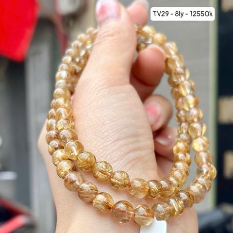 Chuỗi Thạch Anh Tóc Vàng ~8ly TV29