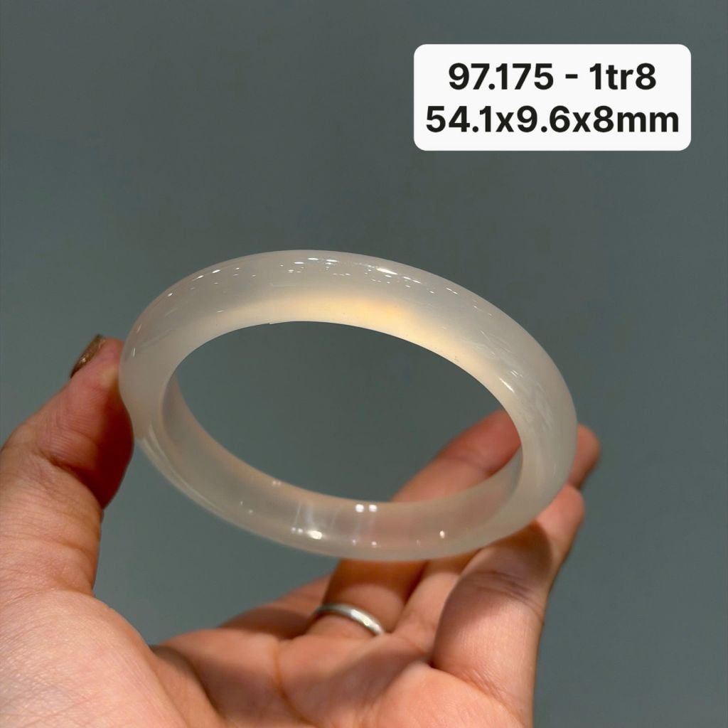 Vòng Hẹ  Ngọc Tuỷ Chalcedony Bạch Nguyệt Quang 97.175
