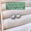 Khuyên Tai Ngọc Phỉ Thúy Thủy Tinh - Bạch Nguyệt Quang Vàng Trắng 14K - Moissanite ~4,7x5,6mm 128.14