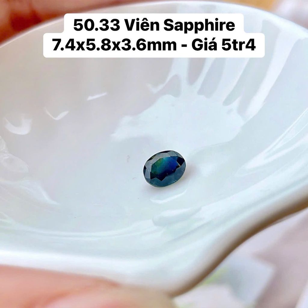 Viên Sapphire 7.4x5.8x3.6mm 50.33