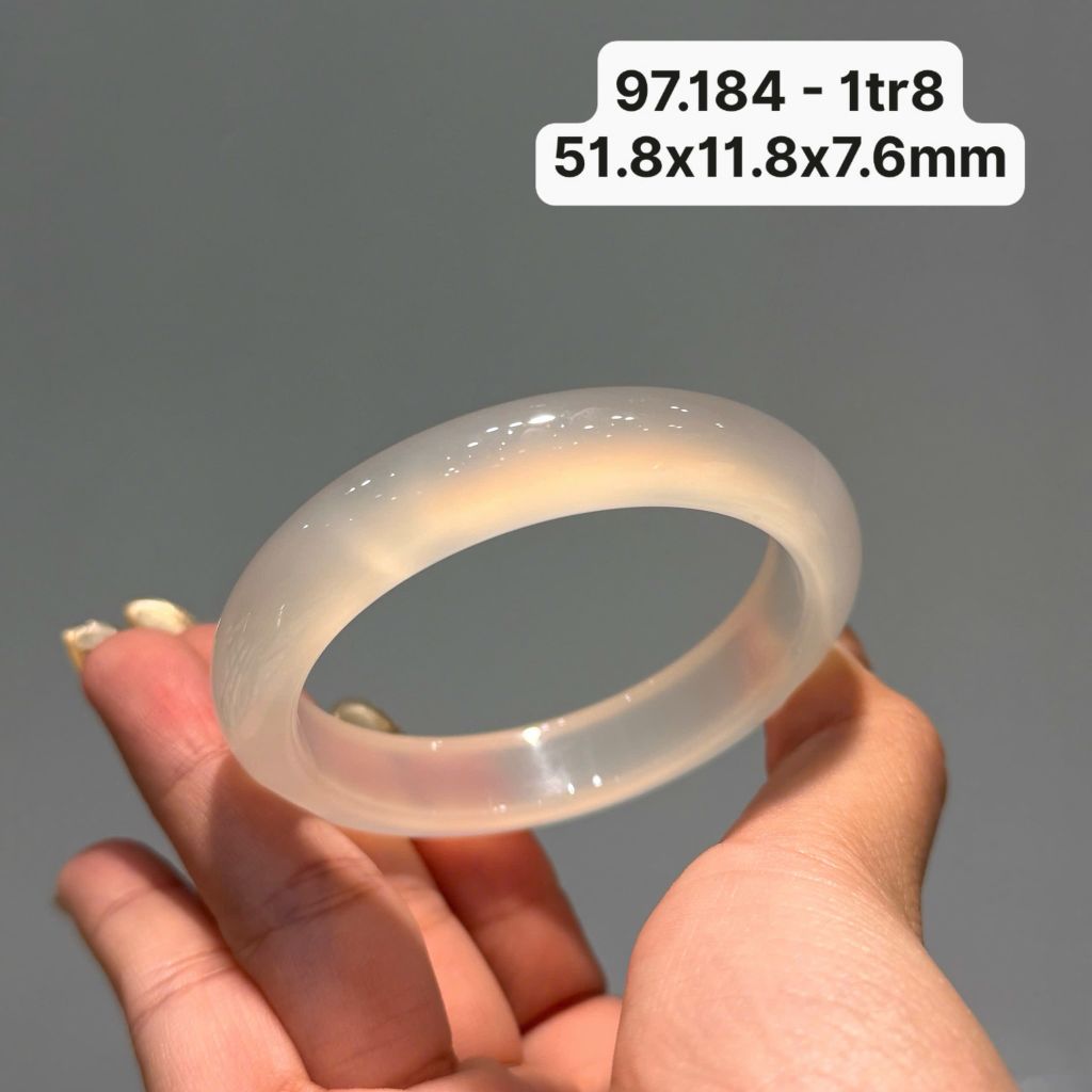 Vòng Hẹ  Ngọc Tuỷ Chalcedony Bạch Nguyệt Quang 97.184