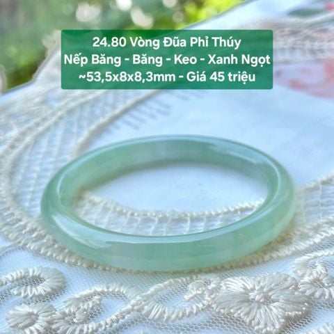 Vòng Đũa Phỉ Thúy  Nếp Băng - Băng - Keo - Xanh Ngọt  ~53,5x8x8,3mm 24.80
