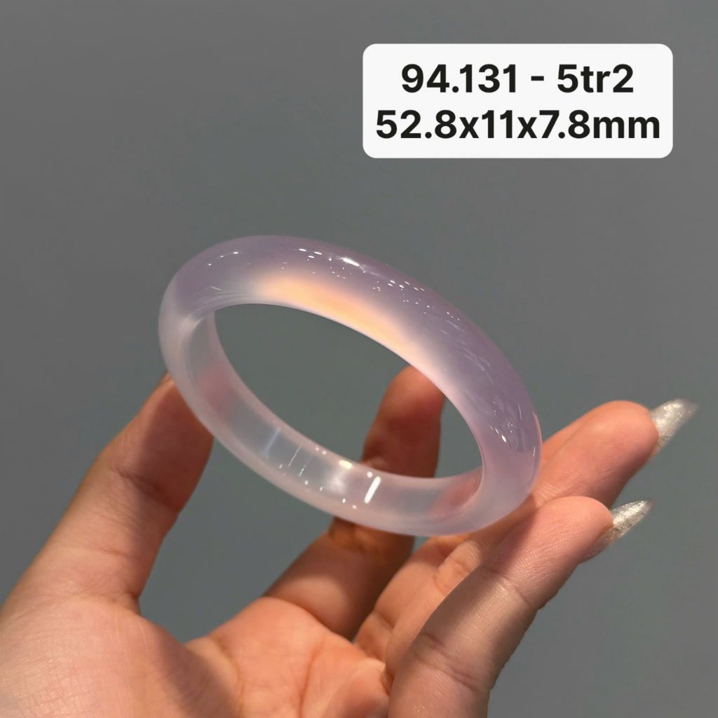 Vòng Ngọc Tuỷ Chalcedony Tử La Lan ~ 52.8x11x7.8mm 94.131