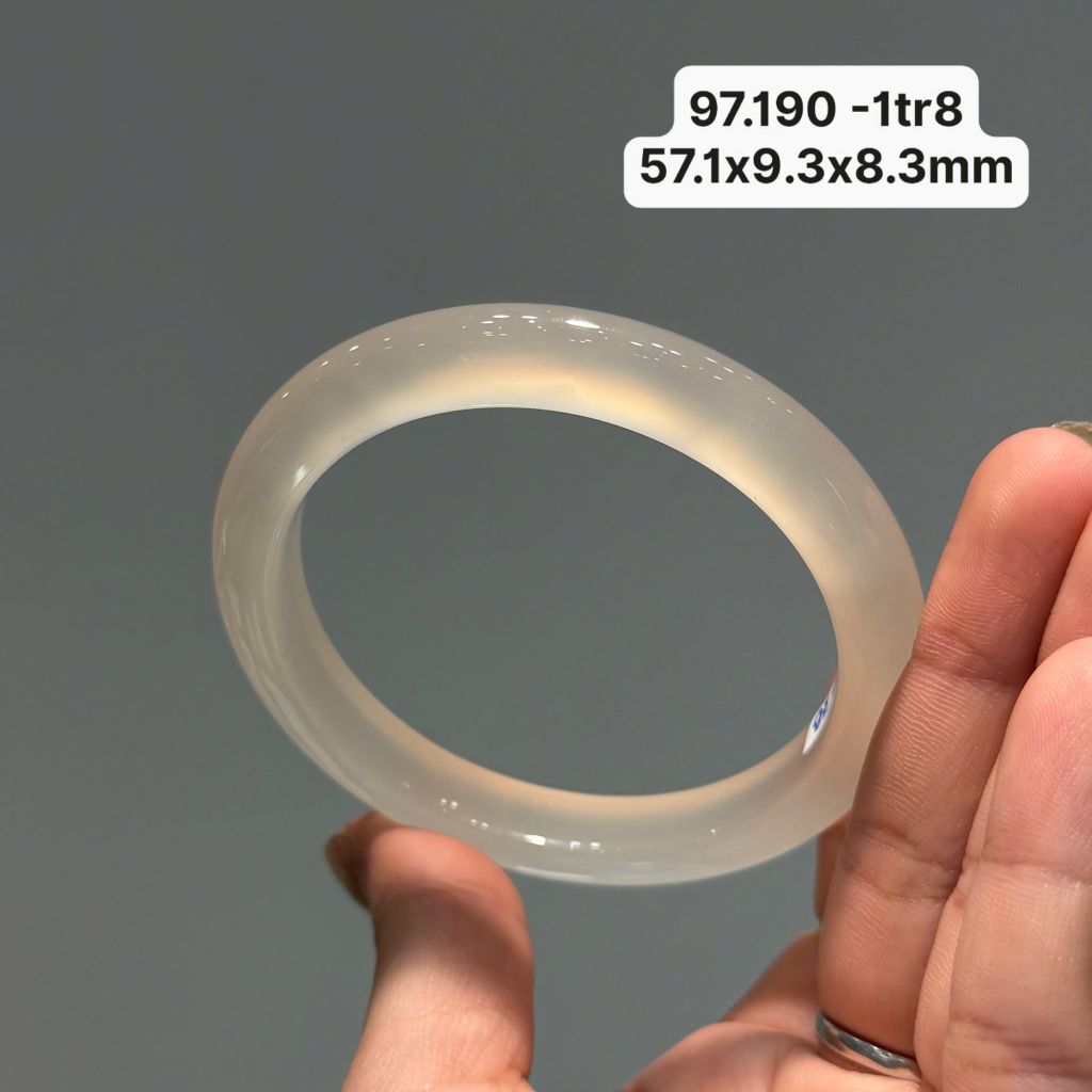 Vòng Hẹ Ngọc Tuỷ Chalcedony Bạch Nguyệt Quang 97.190
