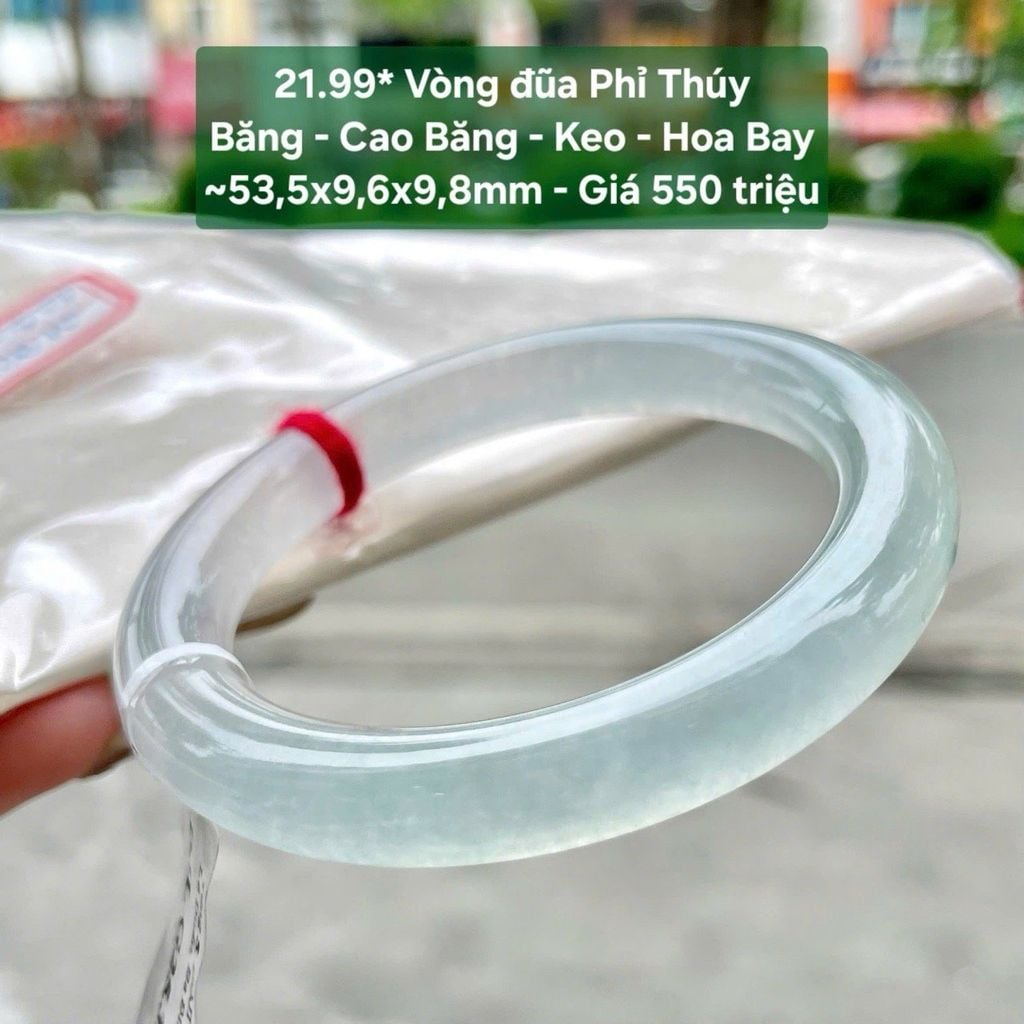Vòng đũa Phỉ Thúy  Băng - Cao Băng - Keo - Hoa Bay  ~53,5x9,6x9,8mm 21.99