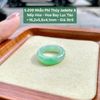 Nhẫn Phỉ Thúy Jadeite A  Nếp Hóa - Hoa Bay Lục Táo  ~16,2x5,8x4,1mm